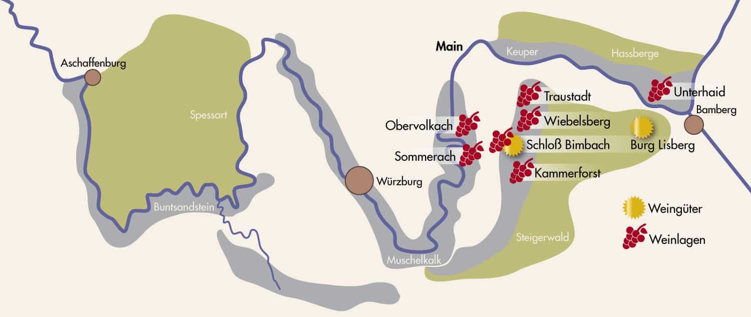 Weingut Laufer Karte Mainschleife