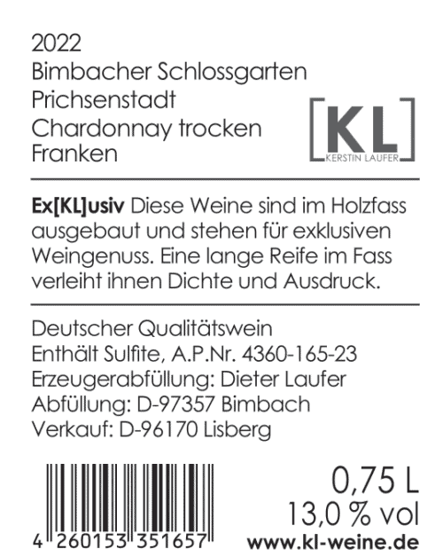 Chardonnay Exklusiv trocken 2022 – Bild 2