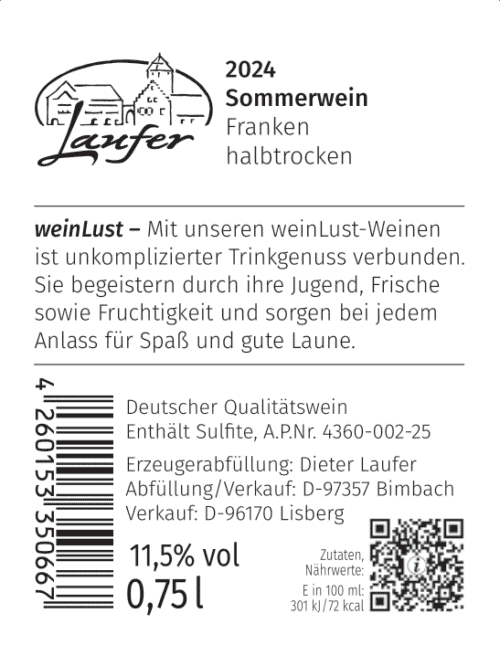 Sommerwein halbtrocken 2024 – Bild 2