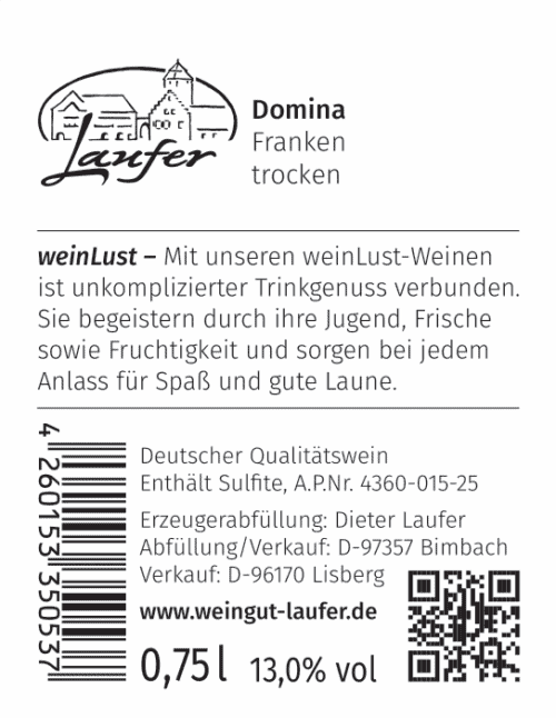 weinLust Domina trocken 2023 – Bild 2