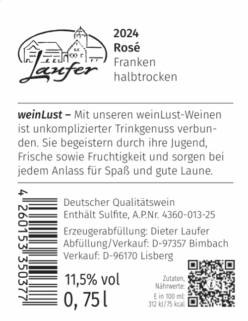 weinLust Rosé halbtrocken 2024 – Bild 2